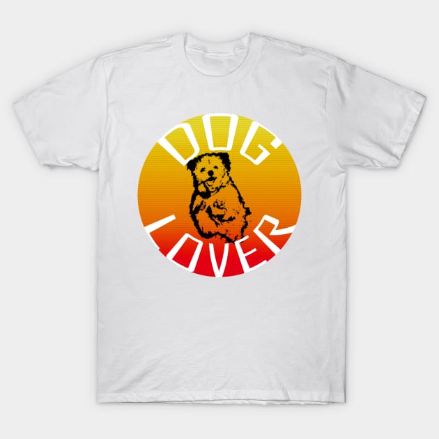 Dog Lover Puppy Sunset T-Shirt by Sneek661